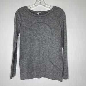Lululemon Swiftly Tech Long Sleeve Shirt Womens 6 Gray Athletic Running Yoga